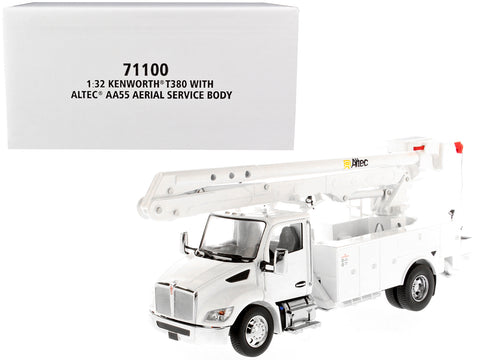 Kenworth T380 with Altec AA55 Aerial Service Truck White "Transport Series" 1/32 Diecast Model by Diecast Masters