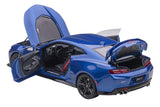 Chevrolet Camaro ZL1 Hyper Blue Metallic 1/18 Model Car by AUTOart