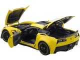 2016 Chevrolet Corvette C7 Z06 C7R Edition Corvette Racing Yellow 1/18 Model Car by AUTOart