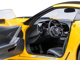 2019 Chevrolet Corvette C7 ZR1 Corvette Racing Yellow Tintcoat with Carbon Top 1/18 Model Car by AUTOart