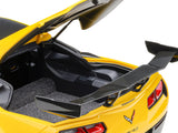 2019 Chevrolet Corvette C7 ZR1 Corvette Racing Yellow Tintcoat with Carbon Top 1/18 Model Car by AUTOart