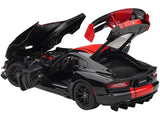 2017 Dodge Viper 1/28 Edition ACR Black with Red Stripes 1/18 Model Car by AUTOart