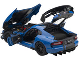 2017 Dodge Viper ACR Competition Blue with Black Stripes 1/18 Model Car by AUTOart