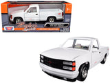 1992 Chevrolet 454 SS Pickup Truck White 1/24 Diecast Model by Motormax
