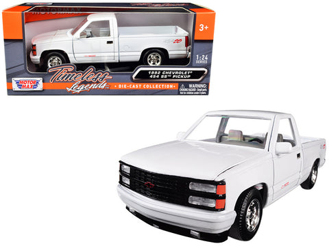 1992 Chevrolet 454 SS Pickup Truck White 1/24 Diecast Model by Motormax