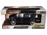 1998 Lincoln Navigator Black Metallic with White Interior "Maxx Design" "American Classics" Series 1/24 Diecast Model by Motormax
