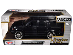 2000 Ford Expedition XLT Black Metallic "Maxx Design" "American Classics" Series 1/24 Diecast Model by Motormax