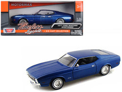 1971 Ford Mustang Sportsroof Blue 1/24 Diecast Model Car by Motormax
