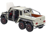 Mercedes Benz G63 AMG 6x6 Designo Diamond White with Carbon Accents 1/18 Model by AUTOart