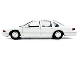 1993 Chevrolet Caprice Police Car Unmarked White "Custom Builder's Kit" Series 1/24 Diecast Model Car by Motormax
