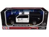 2017 Chevrolet Silverado 1500 LT Z71 Crew Cab Pickup Truck "Los Angeles Police Department" Black and White "Law Enforcement and Public Service" Series 1/27 Diecast Model Car by Motormax