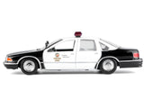 1993 Chevrolet Caprice Police Car "LAPD (Los Angeles Police Department)" Black and White "Law Enforcement and Public Service" Series 1/24 Diecast Model Car by Motormax