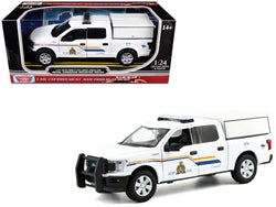 2019 Ford F-150 Lariat Crew Cab Pickup Truck with Camper Box "Royal Canadian Mounted Police" White "Law Enforcement and Public Service" Series 1/27 Diecast Model by Motormax