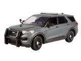 2022 Ford Police Interceptor Utility Unmarked Gray Metallic "Builder's Kit" "Law Enforcement and Public Service" Series 1/24 Diecast Model by Motormax
