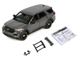 2022 Ford Police Interceptor Utility Unmarked Gray Metallic "Builder's Kit" "Law Enforcement and Public Service" Series 1/24 Diecast Model by Motormax