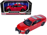 2023 Dodge Charger Pursuit Police Car Red "Law Enforcement and Public Service" Series 1/24 Diecast Model Car by Motormax