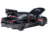 Nissan Nismo R34 GT-R Z-TUNE RHD (Right Hand Drive) Black Pearl 1/18 Model Car by AUTOart