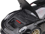 Porsche 911 (991.2) GT2 RS Weissach Package Black with Carbon Stripes 1/18 Model Car by AUTOart