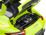 Porsche 911 (991.2) GT2 RS Weissach Package Acid Green with Carbon Stripes 1/18 Model Car by AUTOart