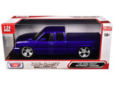 2006 Chevrolet Silverado Custom Pickup Truck Blue Metallic "Die-Cast Collection" Series 1/25 Diecast Model by Motormax