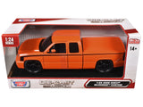 2006 Chevrolet Silverado Custom Pickup Truck Orange Metallic with Black Stripes "Die-Cast Collection" Series 1/25 Diecast Model by Motormax