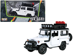 Toyota FJ40 Land Cruiser White "4x4 Overlanders" Series 1/24 Diecast Model by Motormax