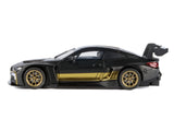 BMW M4 GT3 Matte Black with Gold Stripes "Midnight Eclipse" Series 1/24 Diecast Model Car by Motormax