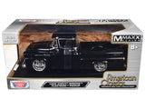 1958 Chevrolet Apache Fleetside Pickup Black "Maxx Design" "American Classics" Series 1/24 Diecast Model by Motormax