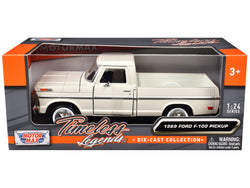 1969 Ford F-100 Pickup Truck Cream "Timeless Legends" Series 1/24 Diecast Model by Motormax