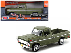 1969 Ford F-100 Pickup Truck Green 1/24 Diecast Model by Motormax