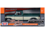 1979 Ford F-150 Pickup Truck Green Metallic and Cream 1/24 Diecast Model Car by Motormax