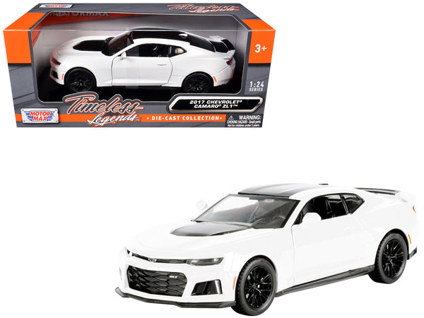 2017 Chevrolet Camaro ZL1 White 1/24 Diecast Model Car by Motormax