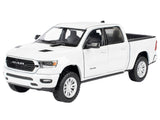 2019 RAM 1500 Laramie Crew Cab Pickup Truck White "Timeless Legends" Series 1/24 Diecast Model by Motormax