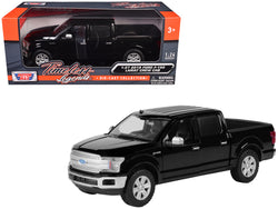 2019 Ford F-150 Lariat Crew Cab Pickup Truck Black 1/27 Diecast Model by Motormax