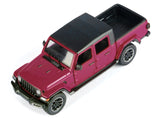 2021 Jeep Gladiator Overland Pickup Truck Purple with Matt Black Top 1/24 Diecast Model by Motormax