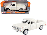 1972 Ford F-100 Pickup Truck Cream "Timeless Legends" Series 1/24 Diecast Model by Motormax