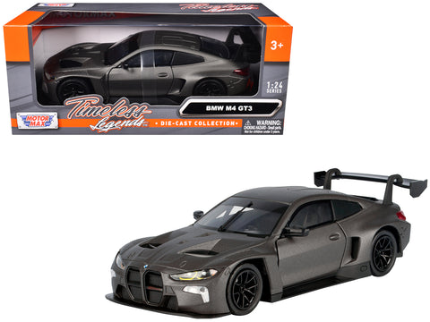 BMW M4 GT3 Matte Black "Timeless Legends" Series 1/24 Diecast Model Car by Motormax