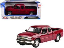 2006 Chevrolet Silverado 1500 Pickup Truck Red Metallic "Die-Cast Collection" Series 1/25 Diecast Model by Motormax