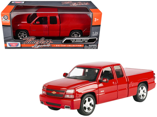 2006 Chevrolet Silverado SS Pickup Truck Red "Timeless Legends" Series 1/25 Diecast Model by Motormax