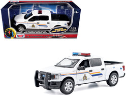 2019 Ford F-150 Lariat Crew Cab Pickup Truck "Royal Canadian Mounted Police" White with Flashing Light Bar and Front and Rear Lights and Sounds "Law Enforcement and Public Service" Series 1/27 Diecast Model by Motormax