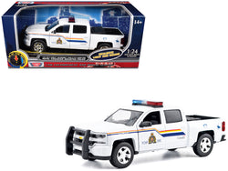 2017 Chevrolet Silverado 1500 LT Z71 Crew Cab Pickup Truck "Royal Canadian Mounted Police" White with Flashing Light Bar and Front and Rear Lights and Sounds "Law Enforcement and Public Service" Series 1/27 Diecast Model by Motormax