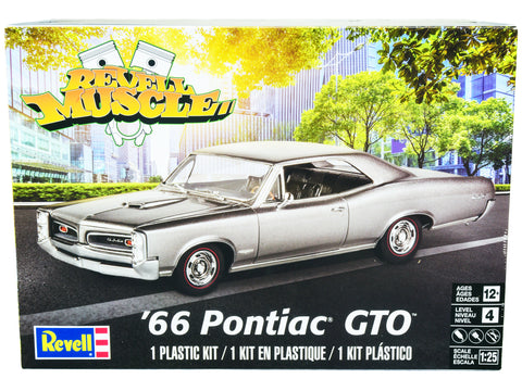 1966 Pontiac GTO "Revell Muscle" Series Plastic Model Kit (Skill Level 4) 1/25 Scale Model Car by Revell
