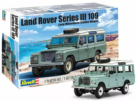 Land Rover Series III 109 Long Wheelbase Station Wagon 1/24 Scale Plastic Model Kit (Skill Level 5) by Revell