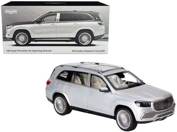 2020 Mercedes-Maybach GLS 600 Silver Metallic with Sun Roof 1/18 Diecast Model Car by Paragon Models
