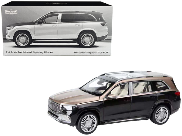 2020 Mercedes-Maybach GLS 600 Gold Metallic and Black with Sun Roof 1/18 Diecast Model Car by Paragon Models