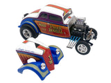 1933 Gasser "Prock & Howell - F Troop" Blue and White with Stripes Limited Edition to 348 pieces Worldwide 1/18 Diecast Model Car by ACME