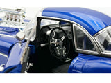 1961 Chevrolet Corvette Grand Sport Gasser Admiral Blue Metallic with White Stripe Limited Edition to 204 pieces Worldwide 1/18 Diecast Model Car by ACME