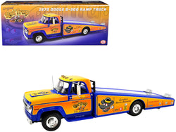 1970 Dodge D-300 Ramp Truck Orange and Blue with Graphics "The Original Rat Trap" Limited Edition to 332 pieces Worldwide 1/18 Diecast Model by ACME