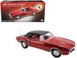 1967 Pontiac Firebird Convertible Regimental Red with Black Top "First Firebird Produced Serial #001" Limited Edition to 384 pieces Worldwide 1/18 Diecast Model Car by ACME