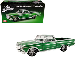 1965 Chevrolet El Camino Custom Calypso Green Metallic with Silver Graphics "Southern Kings Customs" Limited Edition to 210 pieces Worldwide 1/18 Diecast Model by ACME